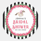 Sticker Rond Mariage Derby Course de chevaux (Devant)