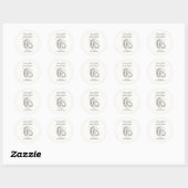 Sticker Rond Mariage des anneaux mariage amusant (Feuille)