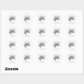 Sticker Rond Mariage des hiboux (Feuille)