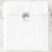 Sticker Rond Mariage des hiboux (Sac)