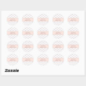 Sticker Rond Mariage des initiales du couple de monogrammes d'o (Feuille)