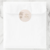 Sticker Rond Mariage des noms de palmiers et d'amphibiens (Sac)