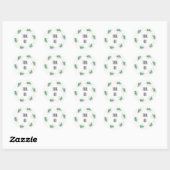 Sticker Rond Mariage Désertique Succulent (Feuille)
