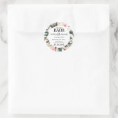 Sticker Rond Mariage Destination Tropicale Enregistrer La Date (Sac)
