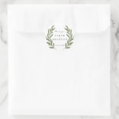 Sticker Rond Mariage d'été de la feuille d'olive (Sac)