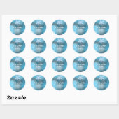 Sticker Rond Mariage d'été Deep Blue Sea (Feuille)