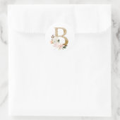Sticker Rond Mariage d'été du printemps MONOGRAM B (Sac)