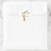 Sticker Rond Mariage d'été du printemps MONOGRAM F (Sac)