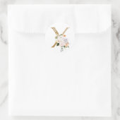 Sticker Rond Mariage d'été du printemps MONOGRAM X (Sac)