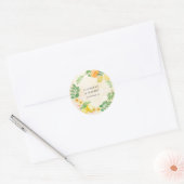 Sticker Rond Mariage d'été Rustique Citrus Boho (Enveloppe)
