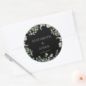 Sticker Rond Mariage d'eucalyptus (Enveloppe)