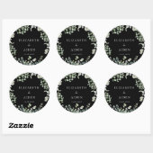 Sticker Rond Mariage d'eucalyptus (Feuille)
