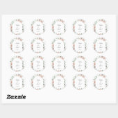 Sticker Rond Mariage d'eucalyptus rose pâle (Feuille)