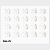 Sticker Rond Mariage d'herbe Boho Pampas (Feuille)