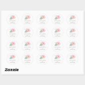 Sticker Rond Mariage d'Hibiscus (Feuille)