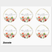 Sticker Rond Mariage d'Hibiscus tropical (Feuille)