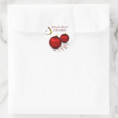 Sticker Rond mariage d'hiver (Sac)