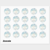 Sticker Rond Mariage d'hiver Merci Favor (Feuille)