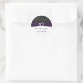 Sticker Rond Mariage Diamante Damas Violet (Sac)