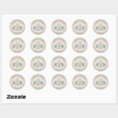 Sticker Rond Mariage d'Imaginaire Celtic Viking (Feuille)