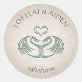 Sticker Rond Mariage d'Imaginaire Celtic Viking (Devant)