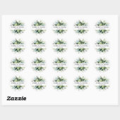 Sticker Rond Mariage d'Isabel et Daniel (Feuille)