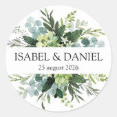 Sticker Rond Mariage d'Isabel et Daniel (Devant)