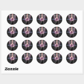 Sticker Rond Mariage Disco personnalisable (Feuille)