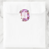 Sticker Rond Mariage d'orchidées florales (Sac)