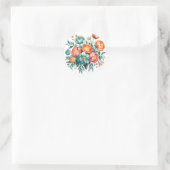 Sticker Rond Mariage du bouquet Radiant Peony (Sac)