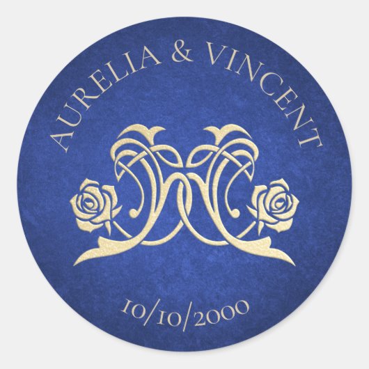 Sticker Rond Mariage du château Rose enchanté (Devant)