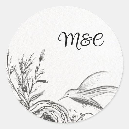 Sticker Rond Mariage du jardin de printemps (Devant)