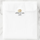 Sticker Rond Mariage du prince William & Kate (Sac)