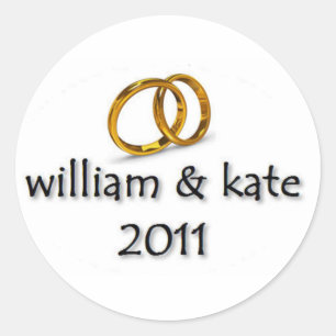 Sticker Rond Mariage du prince William & Kate
