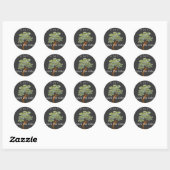 Sticker Rond Mariage Eco Tree (Feuille)