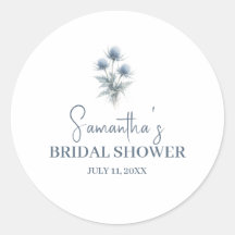 Mariage Écossais Thistle Bleu Poussiéreux Floral