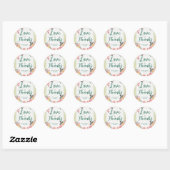Sticker Rond Mariage Élégant (Feuille)