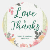 Sticker Rond Mariage Élégant (Devant)