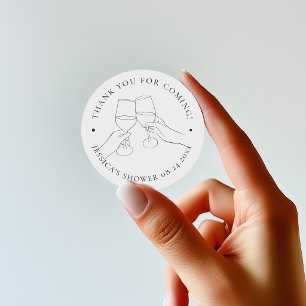 Sticker Rond Mariage élégant avec vin