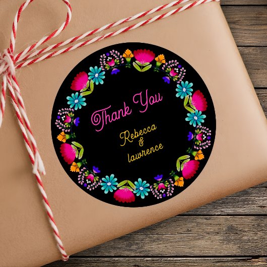 Sticker Rond Mariage élégant de fiesta