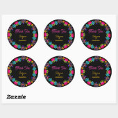 Sticker Rond Mariage élégant de fiesta (Feuille)