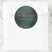 Sticker Rond Mariage élégant et moderne Emerald Green Black (Sac)