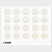 Sticker Rond Mariage Élégant Moderne (Feuille)