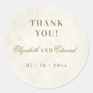 Sticker Rond Mariage Élégant Moderne