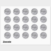 Sticker Rond Mariage élégant, moderne et tendance en marbre arg (Feuille)