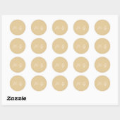 Sticker Rond Mariage Élégant Neutre Terrien Script Gras (Feuille)