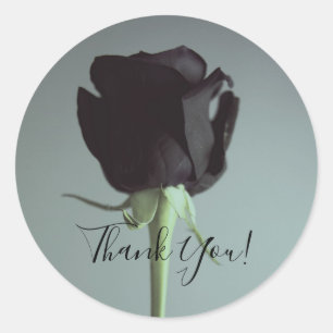 Sticker Rond Mariage élégant romantique à une seule Moody Noire