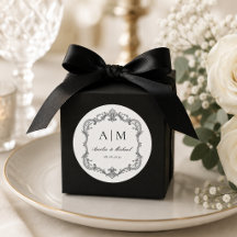 Mariage Élégant Vintage Monogramme