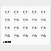 Sticker Rond Mariage Elope Elopement (Feuille)
