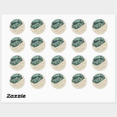 Sticker Rond Mariage en feuille de palme de Monstera Tropical (Feuille)